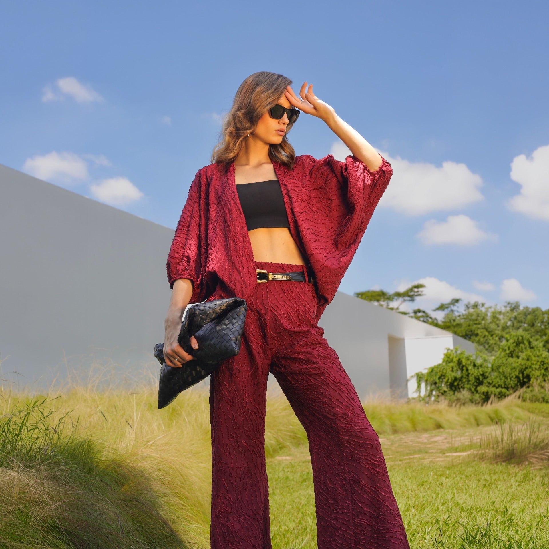 Calça Estele - Bordo