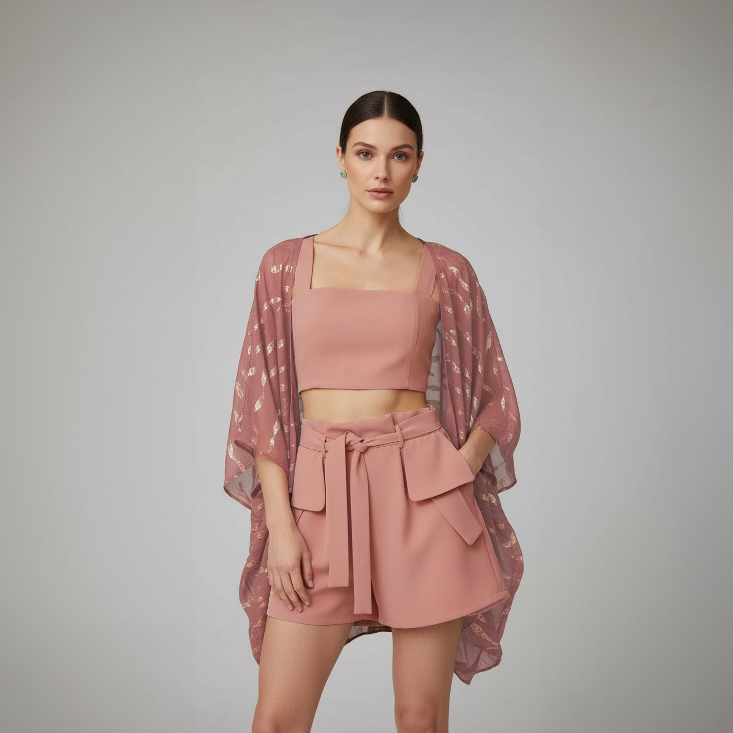 Cropped Coralina - Rosa Deserto