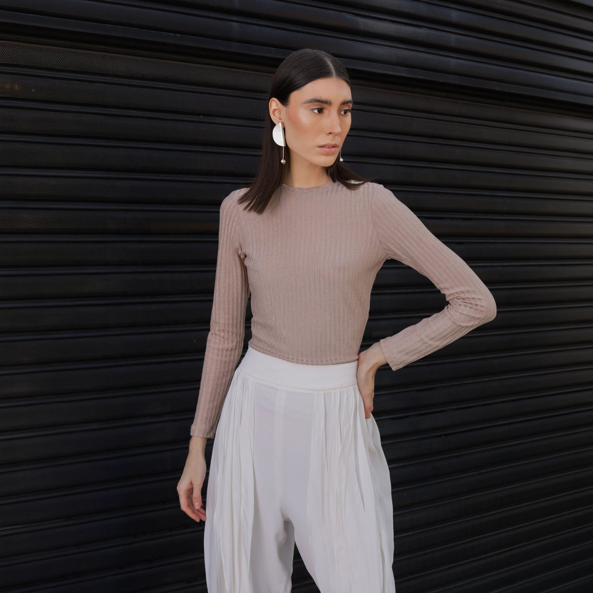 Blusa Bonfin - Malha Nude