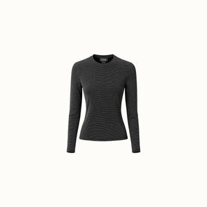 Blusa Bonfin - Malha Lurex Brilho Preto