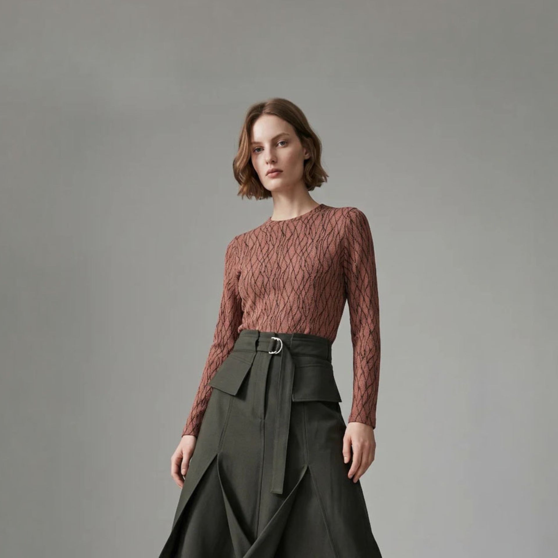Blusa Bonfin - Malha Lurex Cobre