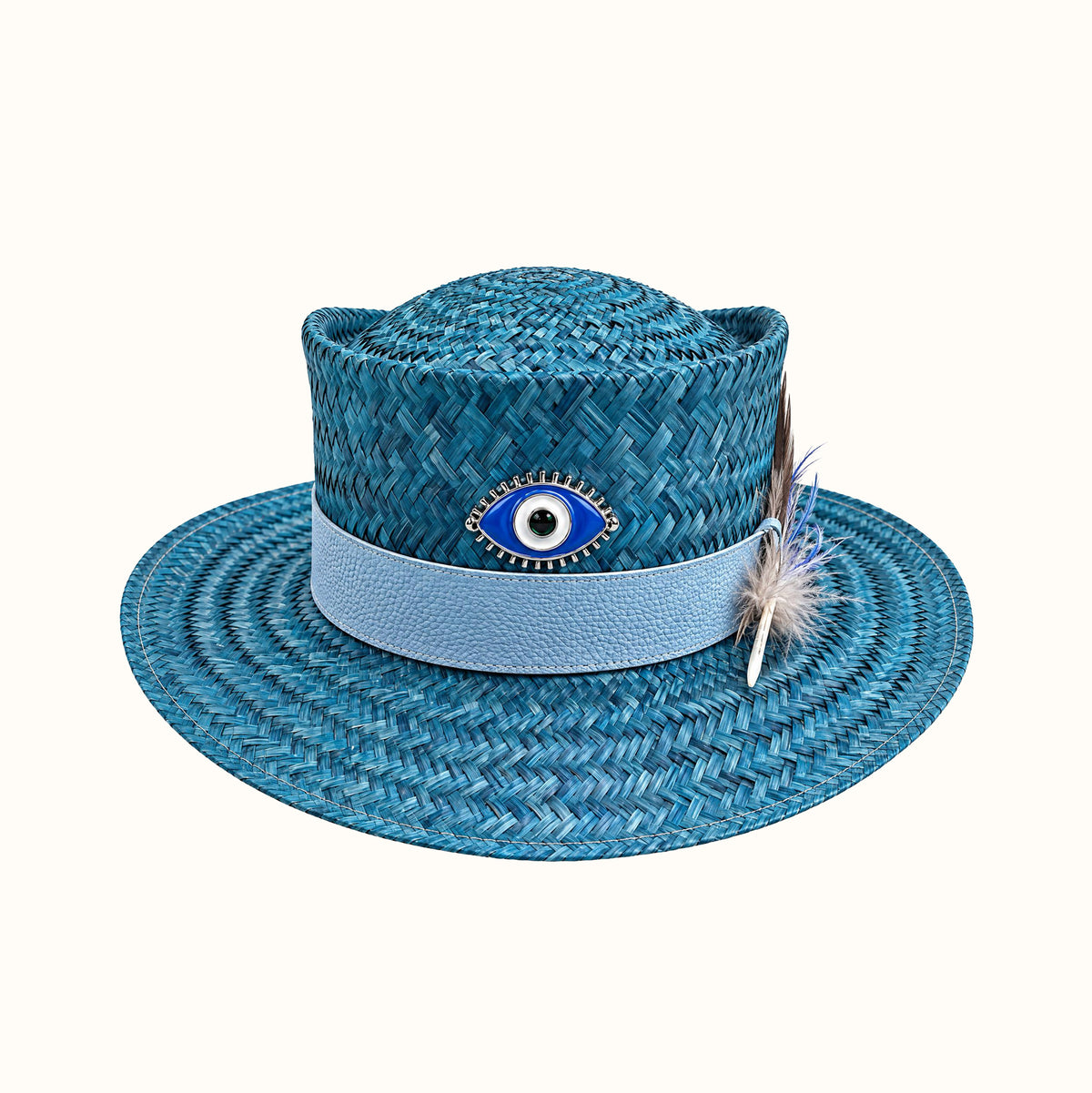 CHAPEU - FEDORA - AZUL CELESTE