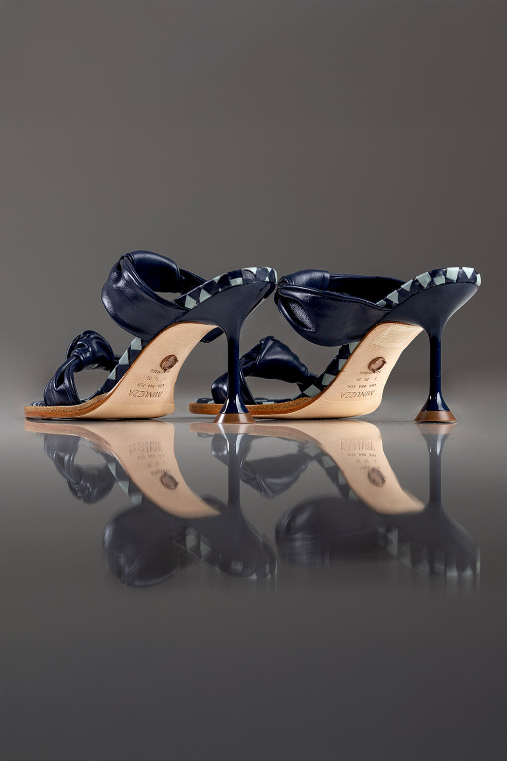 TAMANCO OLIVIA - COURO AZUL NAVY