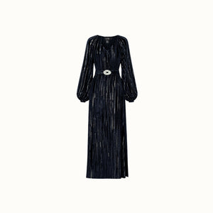 Vestido Elro - Veludo Marinho