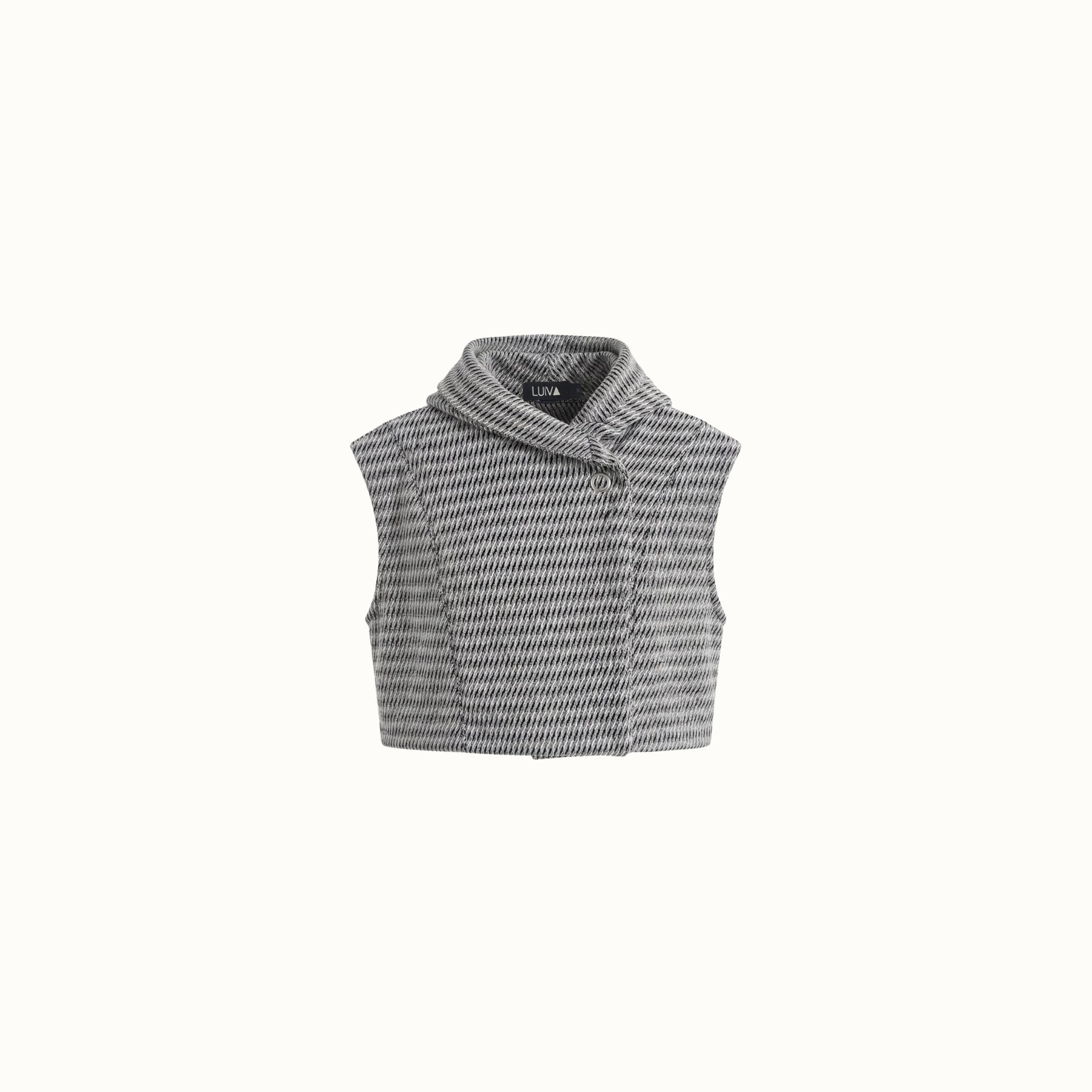 Colete Alpis - Marinho/Off Jacquard 3D