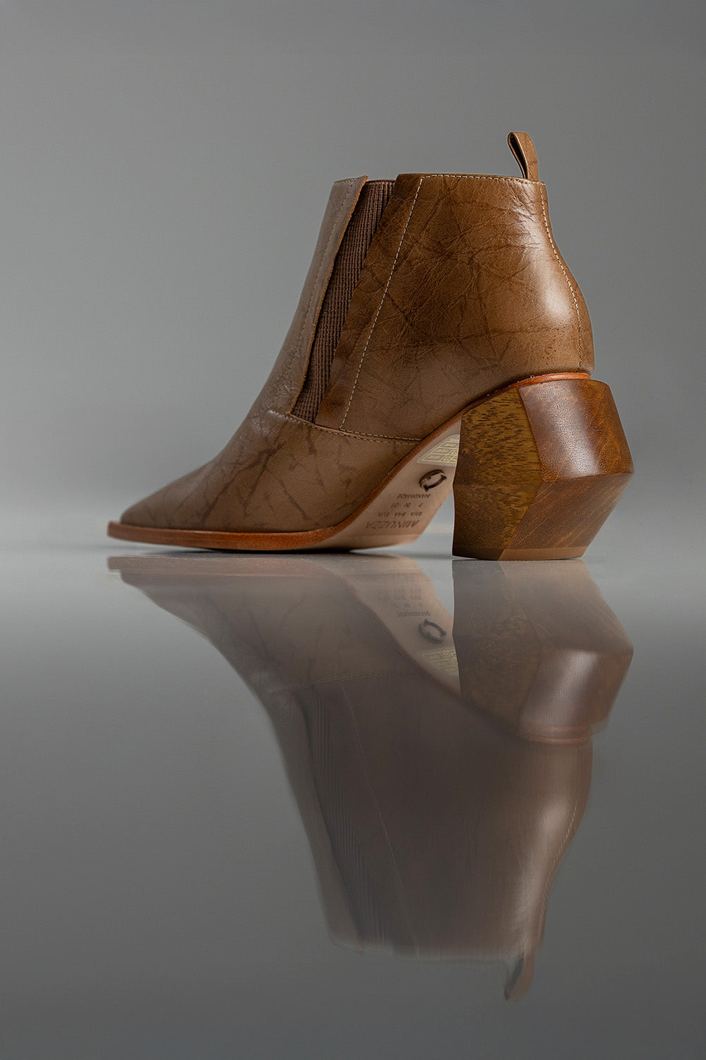 BOTA MARTA - COURO EFEITO CRINKLE CAPUCCINO