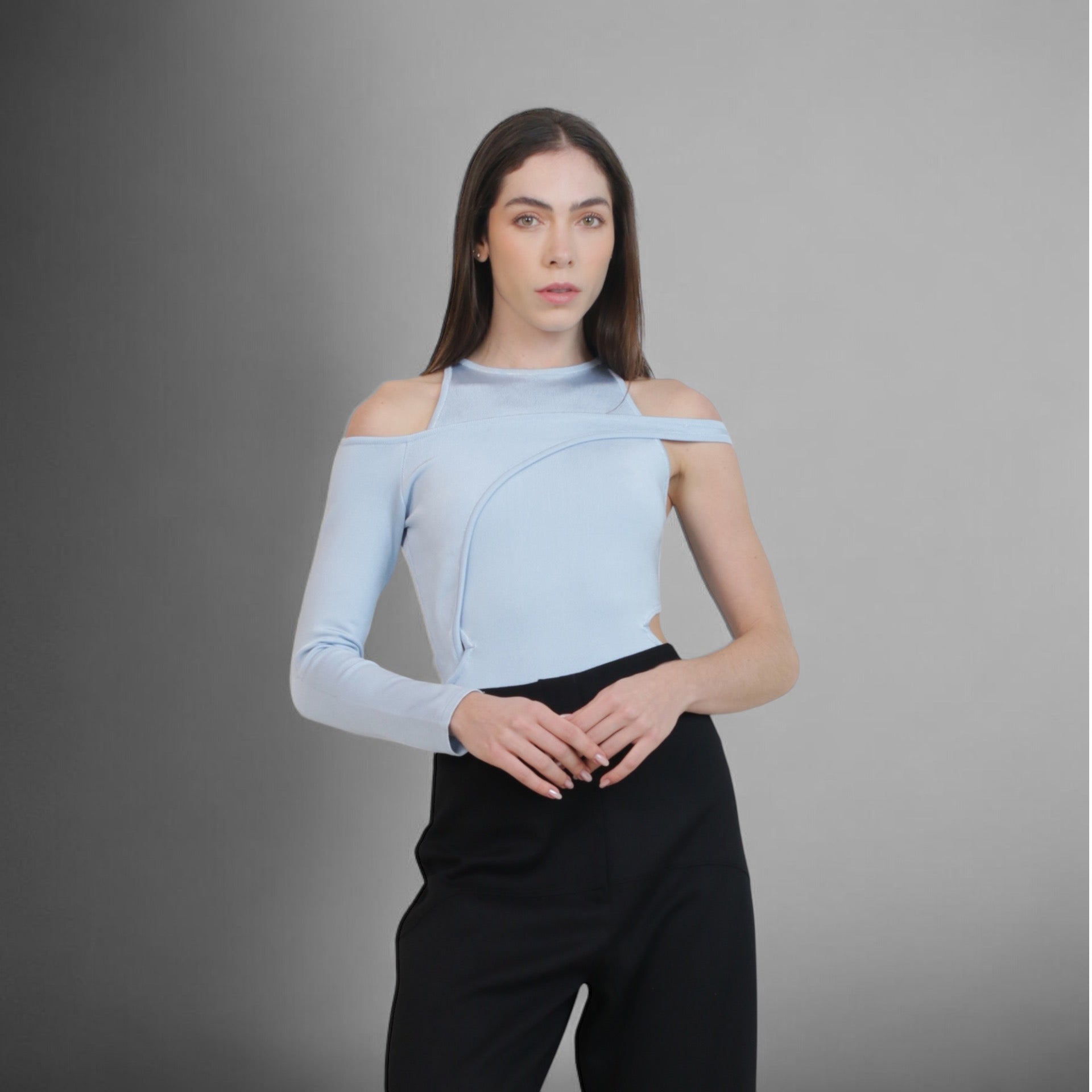 Body Tricot Brenda - Azul