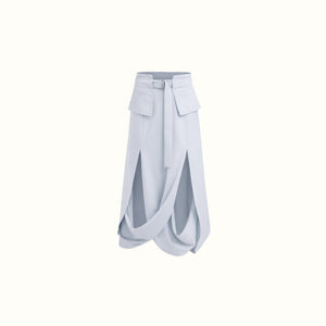 Saia Midi Loryan - Azul Bebê