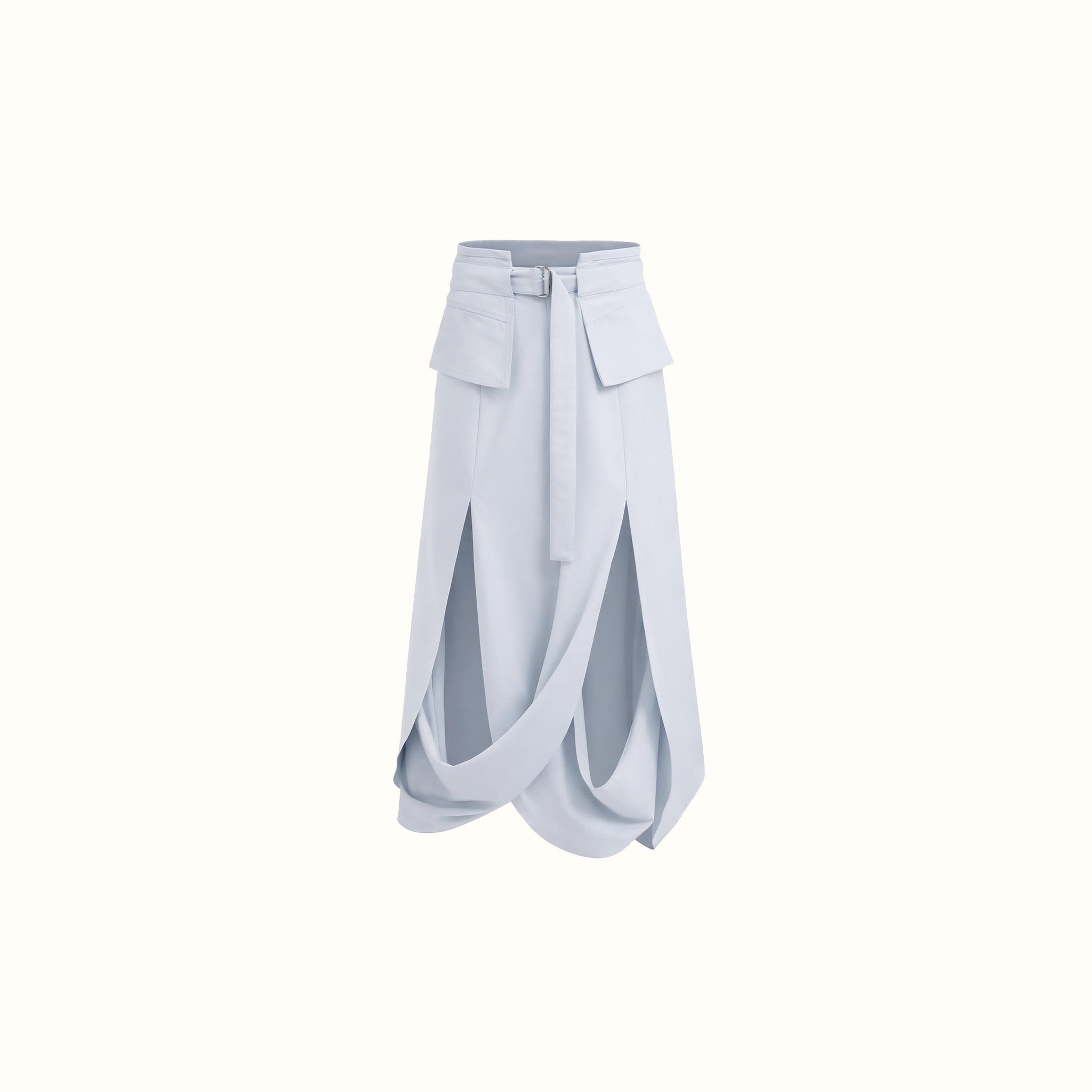 Saia Midi Loryan - Azul Bebê