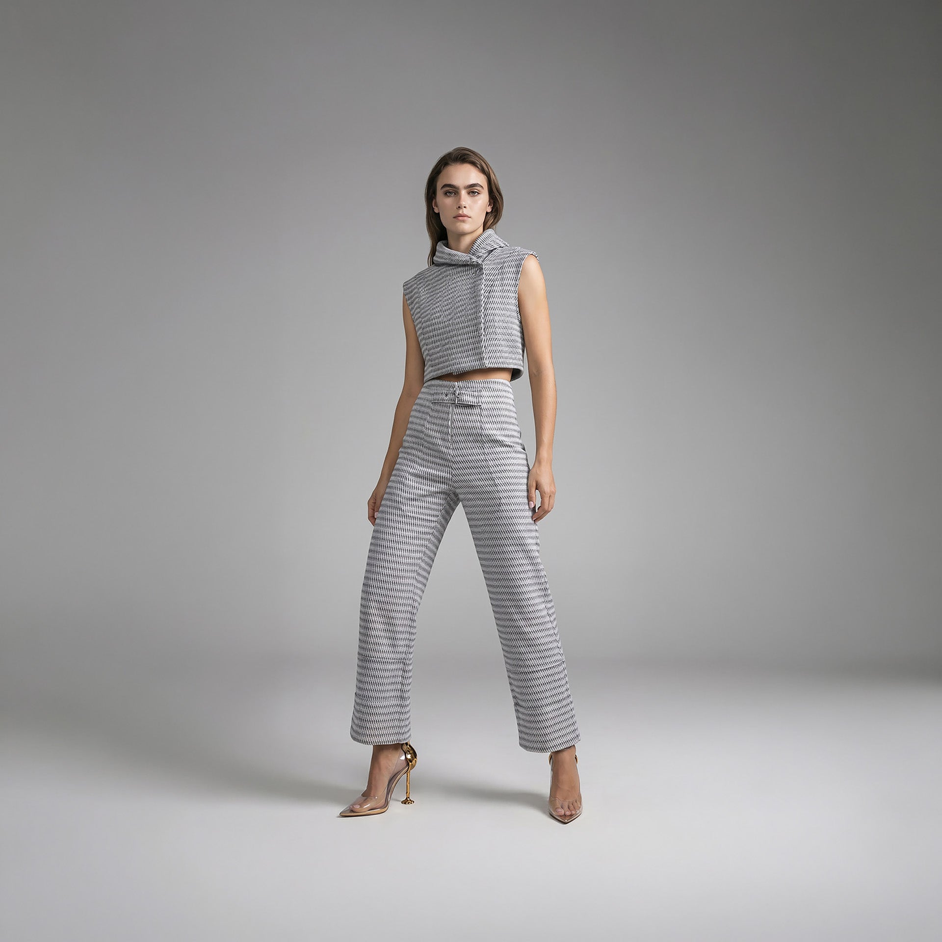 Calça Azilis - Marinho Jacquard 3D
