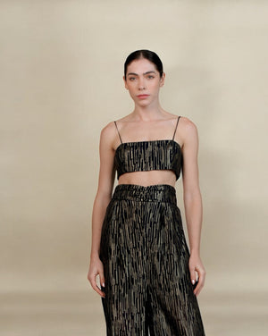 Cropped Giana - Preto Lurex