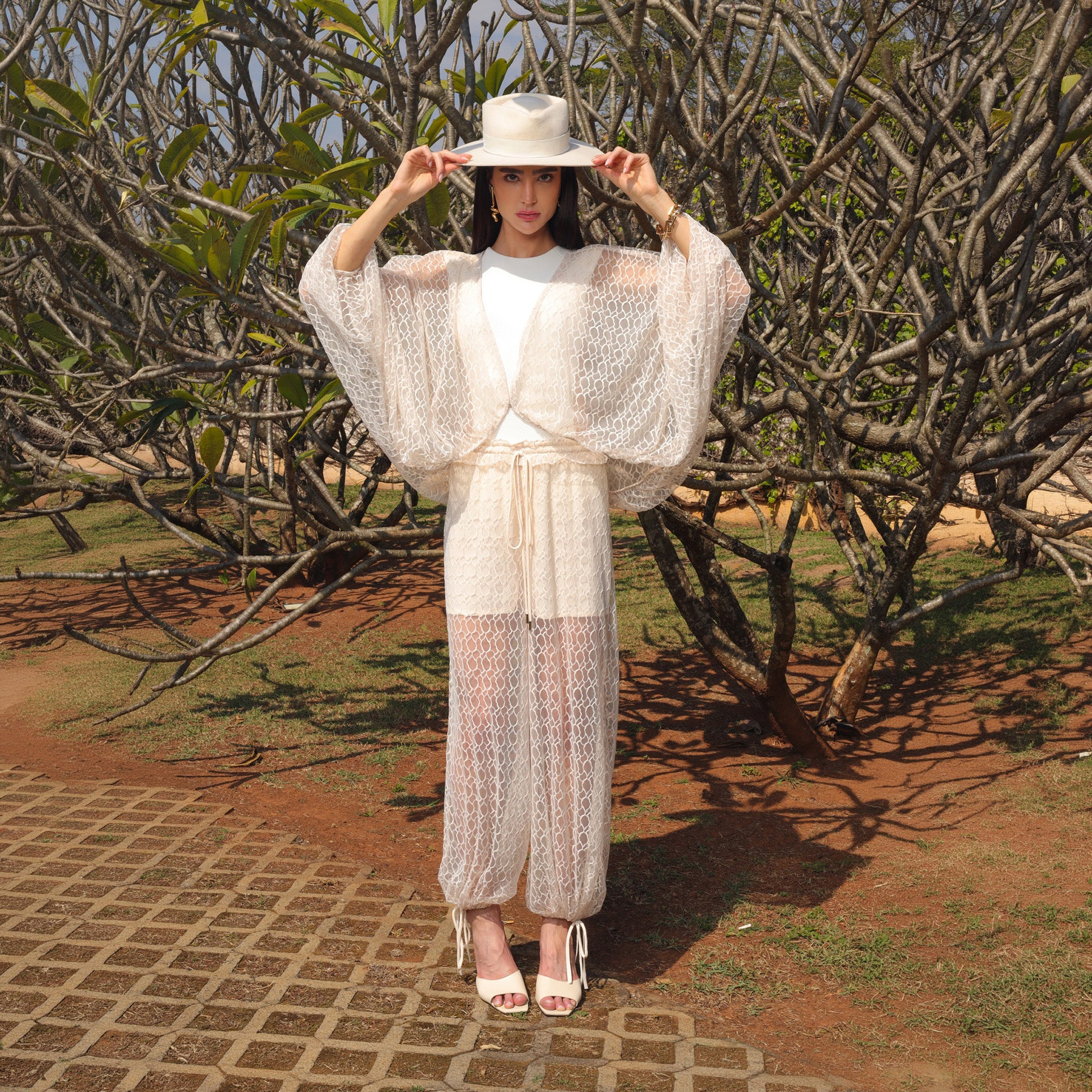 Kimono Thalia - Marfim