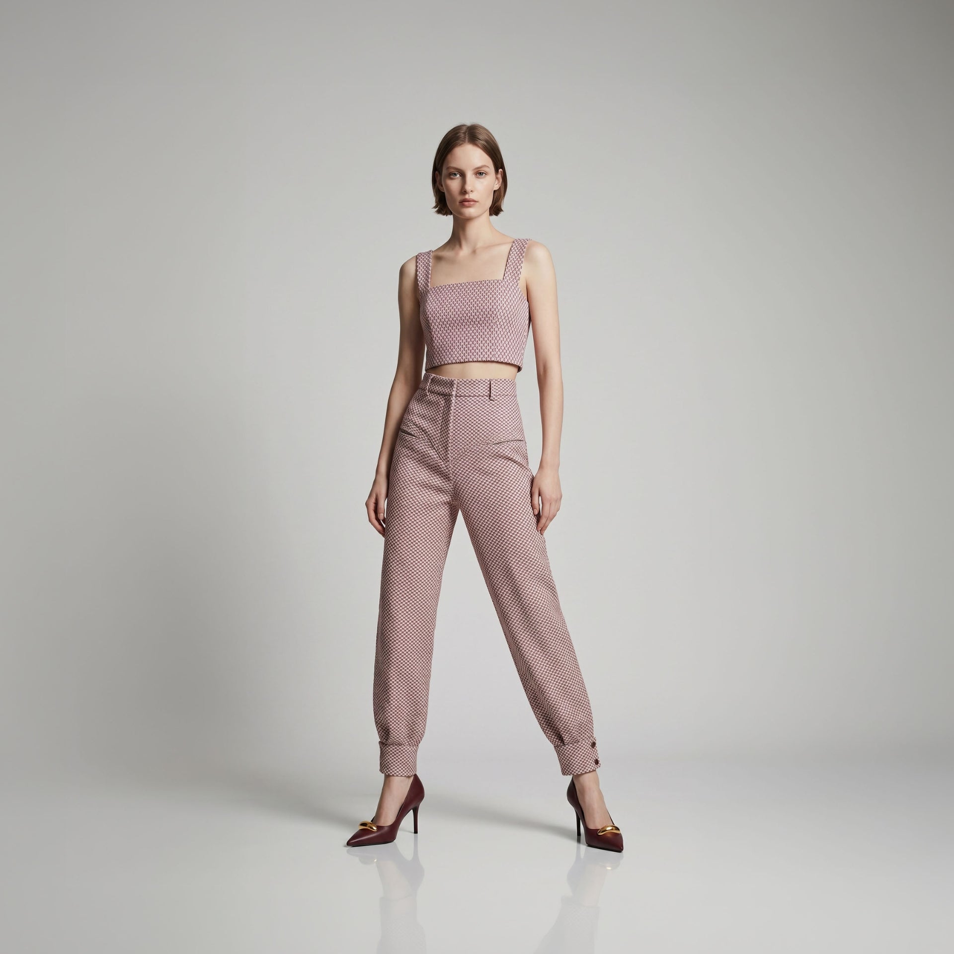 Cropped Coralina - Tweed Azul