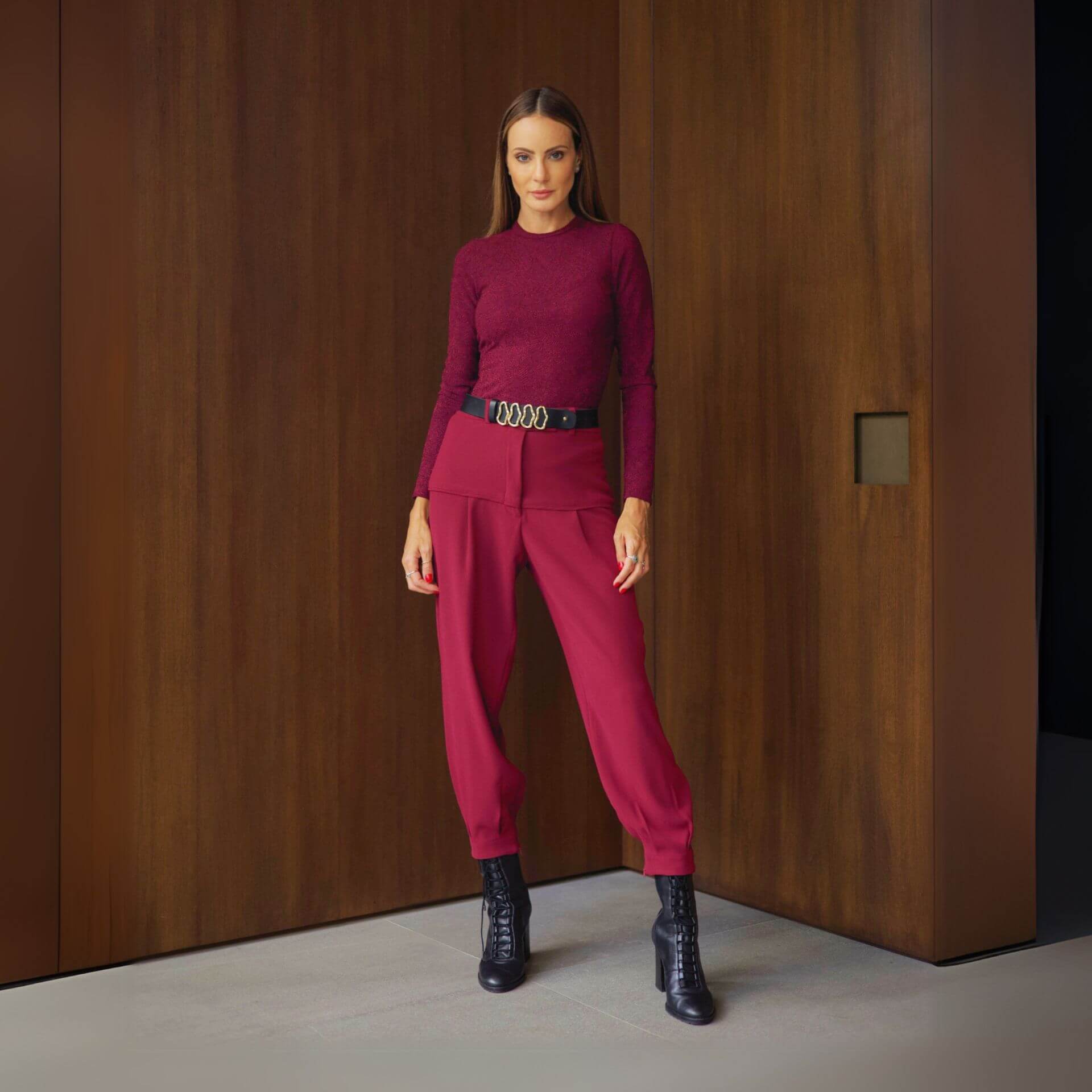 Calça Lana - Bordo