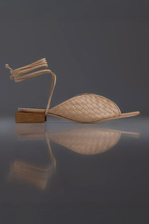 FLAT - SANDALIA LUISA - COURO NUDE