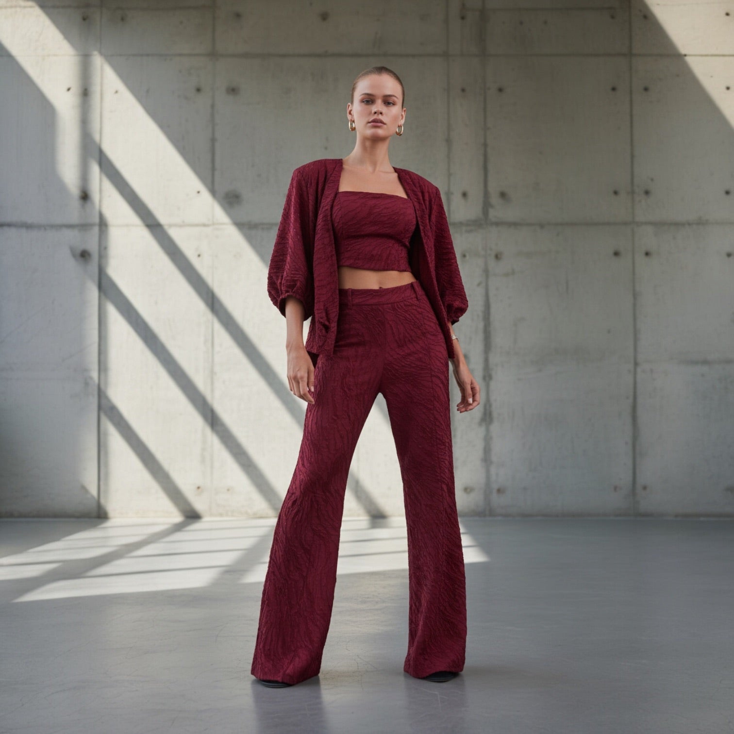 Calça Estele - Bordo