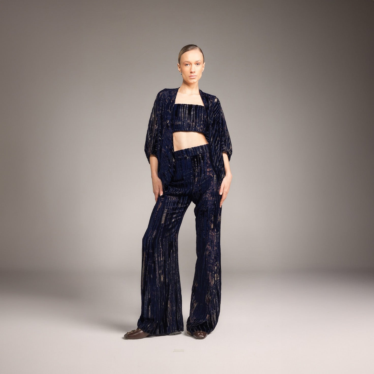 Cropped Coralina - Marinho Veludo