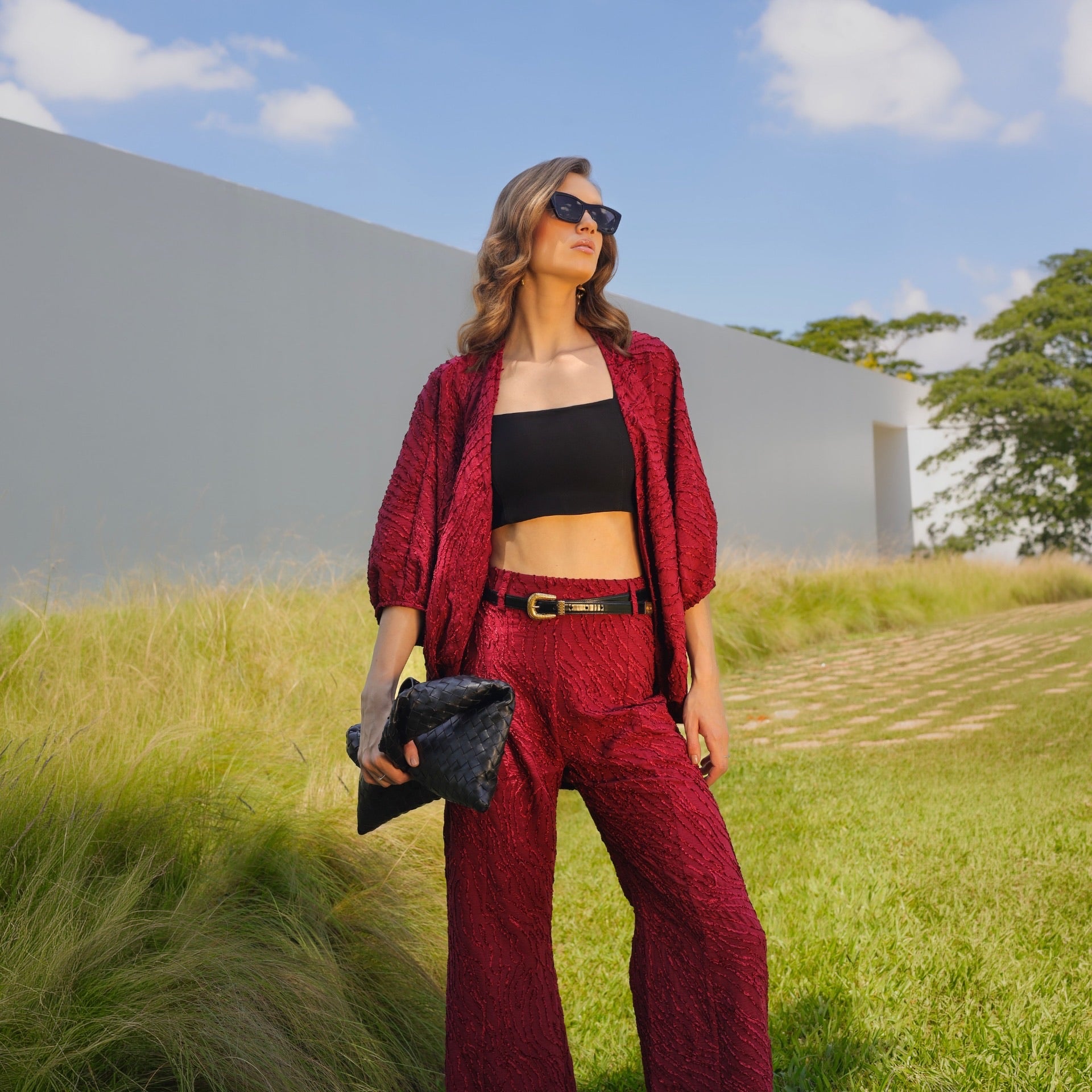 Calça Estele - Bordo