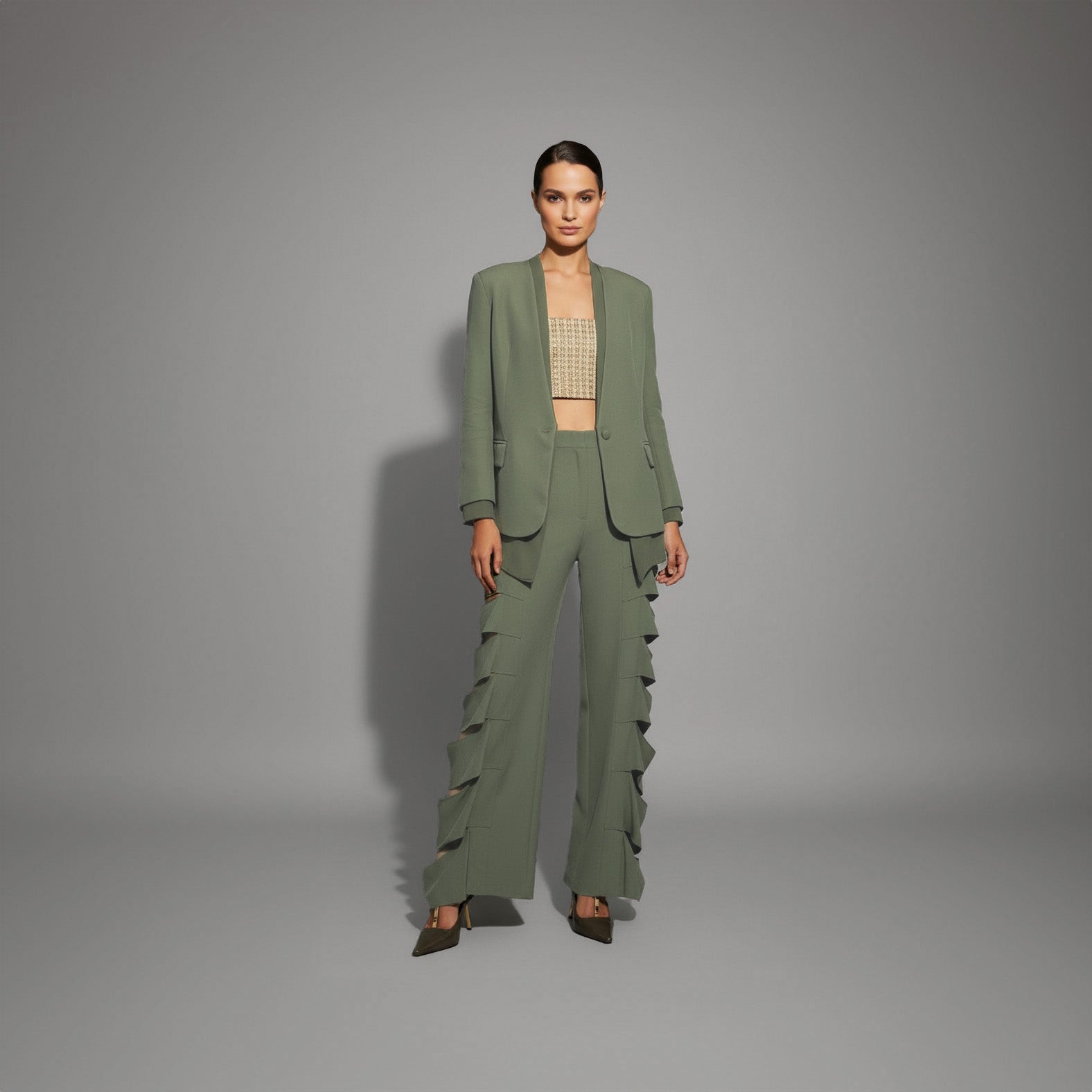 Blazer Uno - Verde/Marfim