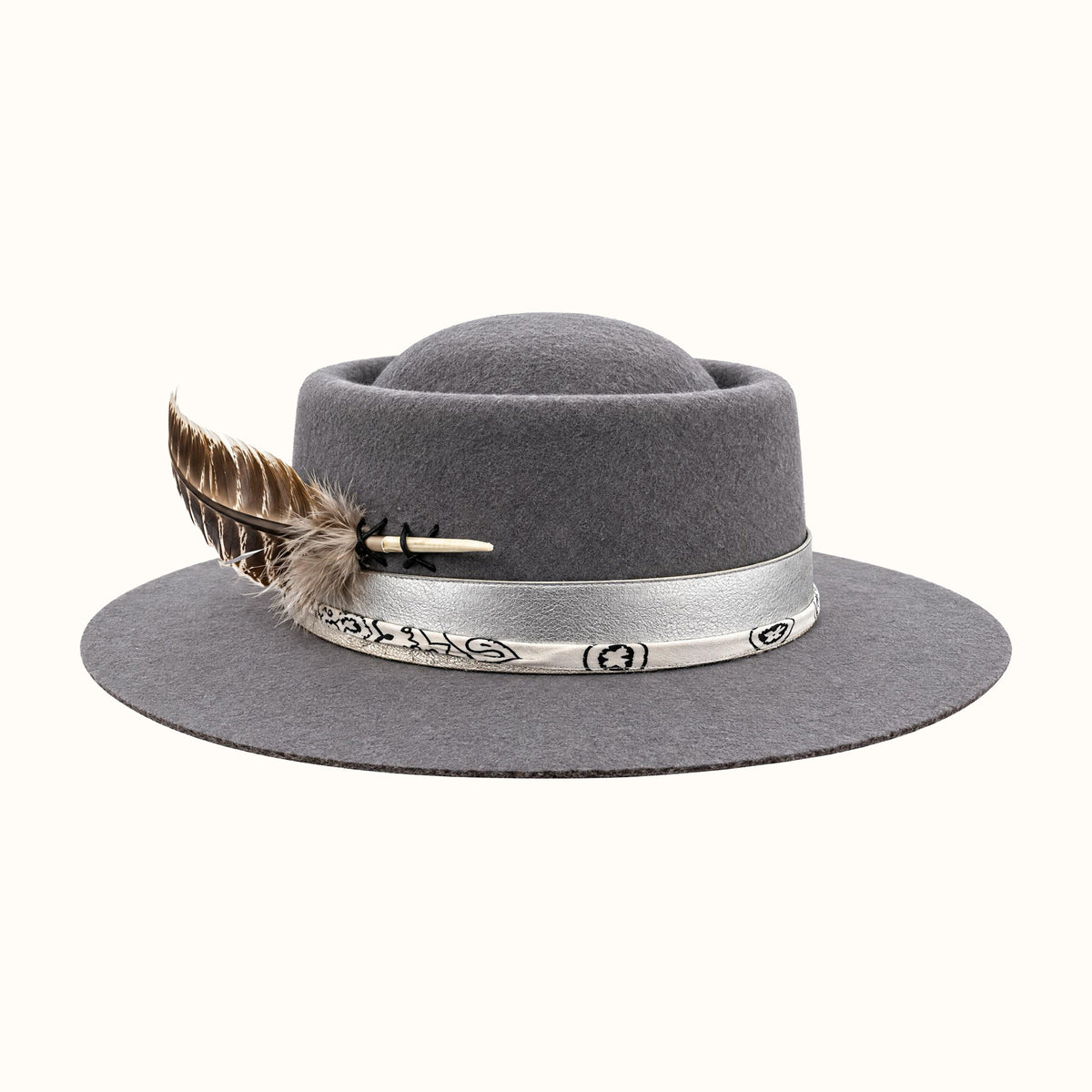 CHAPEU - REDONDO - CINZA CLARO