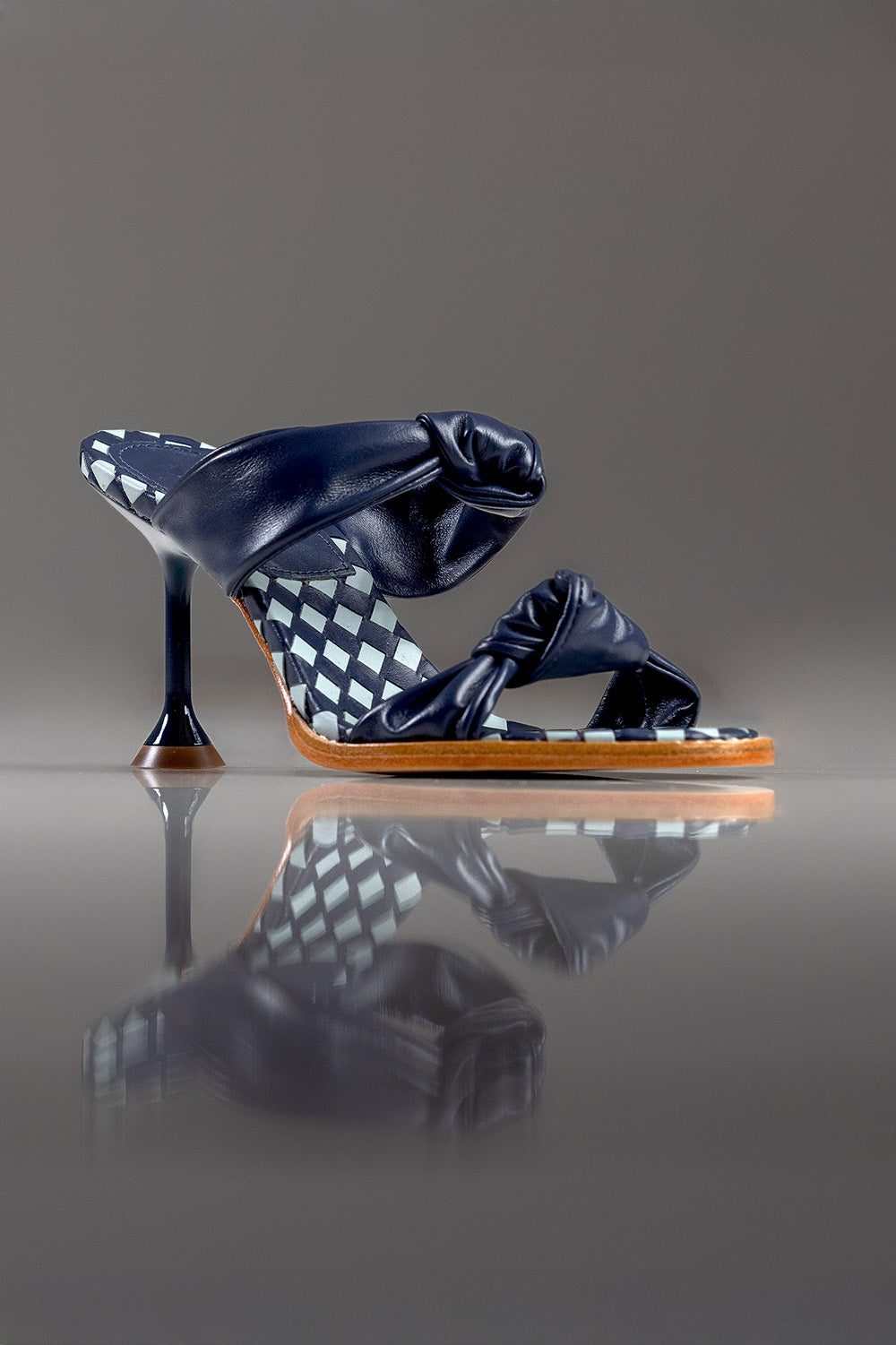 TAMANCO OLIVIA - COURO AZUL NAVY