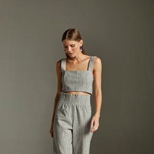 Cropped Coralina - Cinza