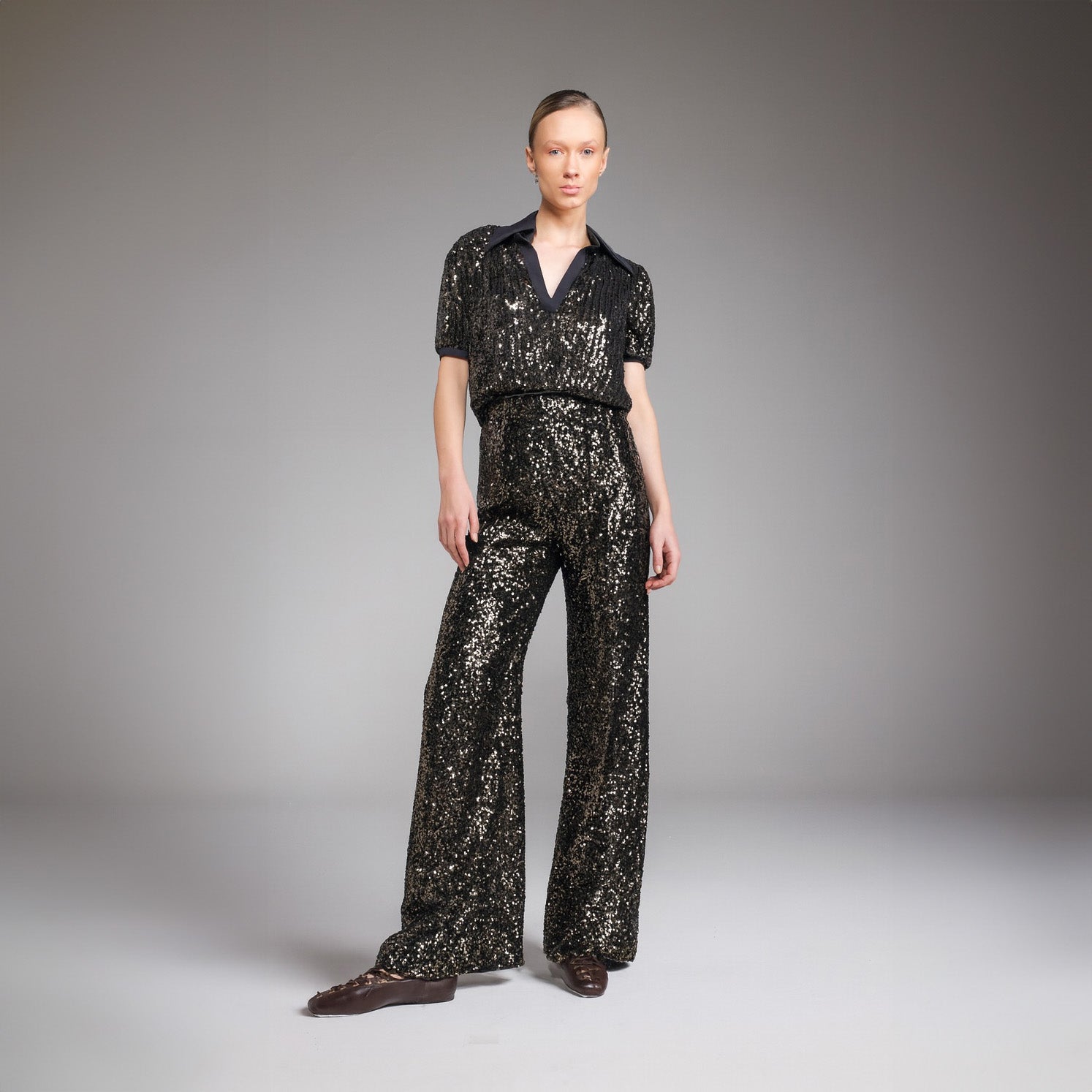 Calça Estele - Paetê Choco