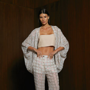 Kimono Florancia - Rosa Bebe Xadrez