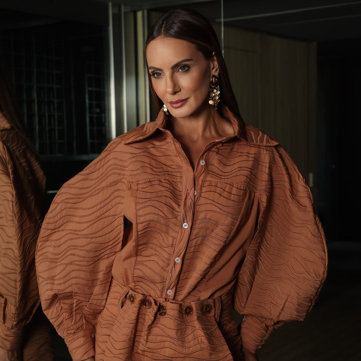 Camisa Amina - Pecan